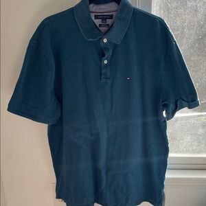 Tommy Hilfiger Men's Dark Teal Polo Shirt